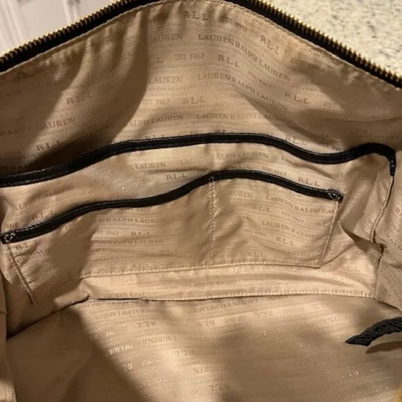 Vintage Ralph Lauren Black Pebbled Leather Gold Studded Stachel Bag - Picture 15 of 16